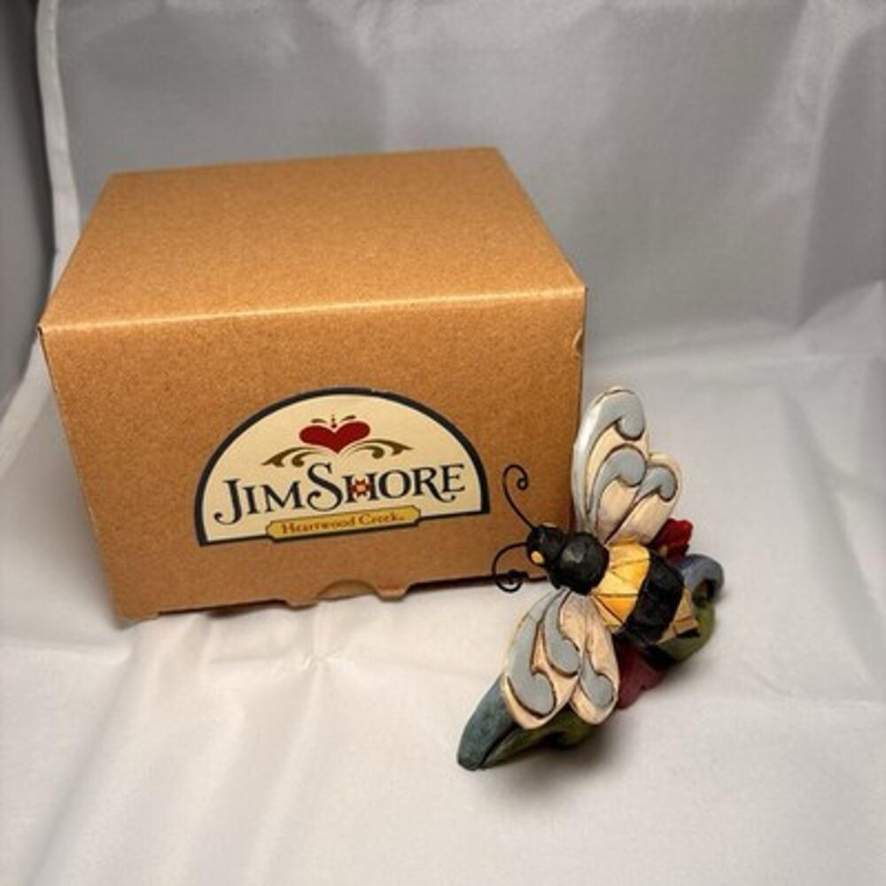 Jim Shore Heartwood Creek Mini Bumblebee Figurine 4031231 Enesco 2012 With Box
